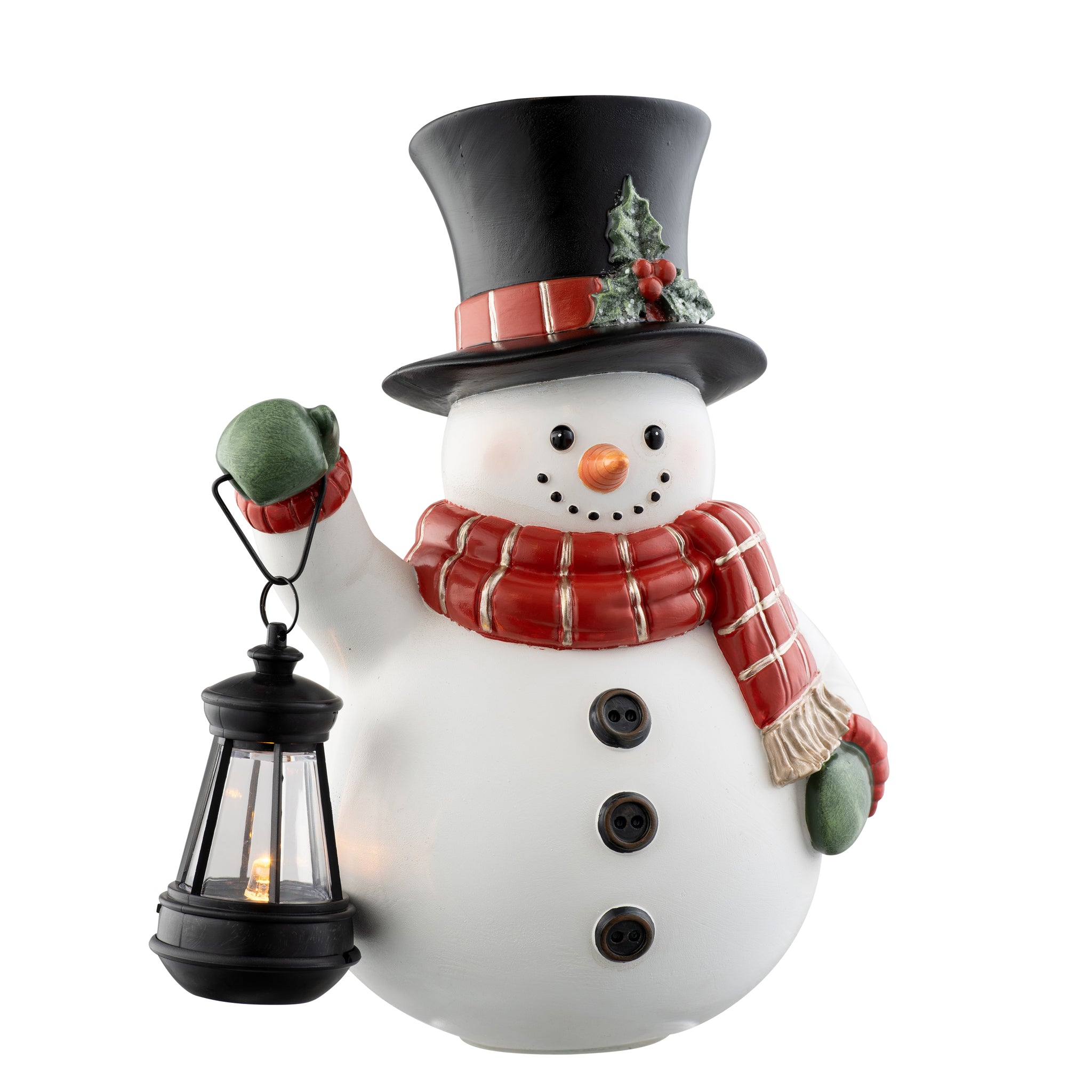 Holiday Figurine with LED buy Lantern Snowman