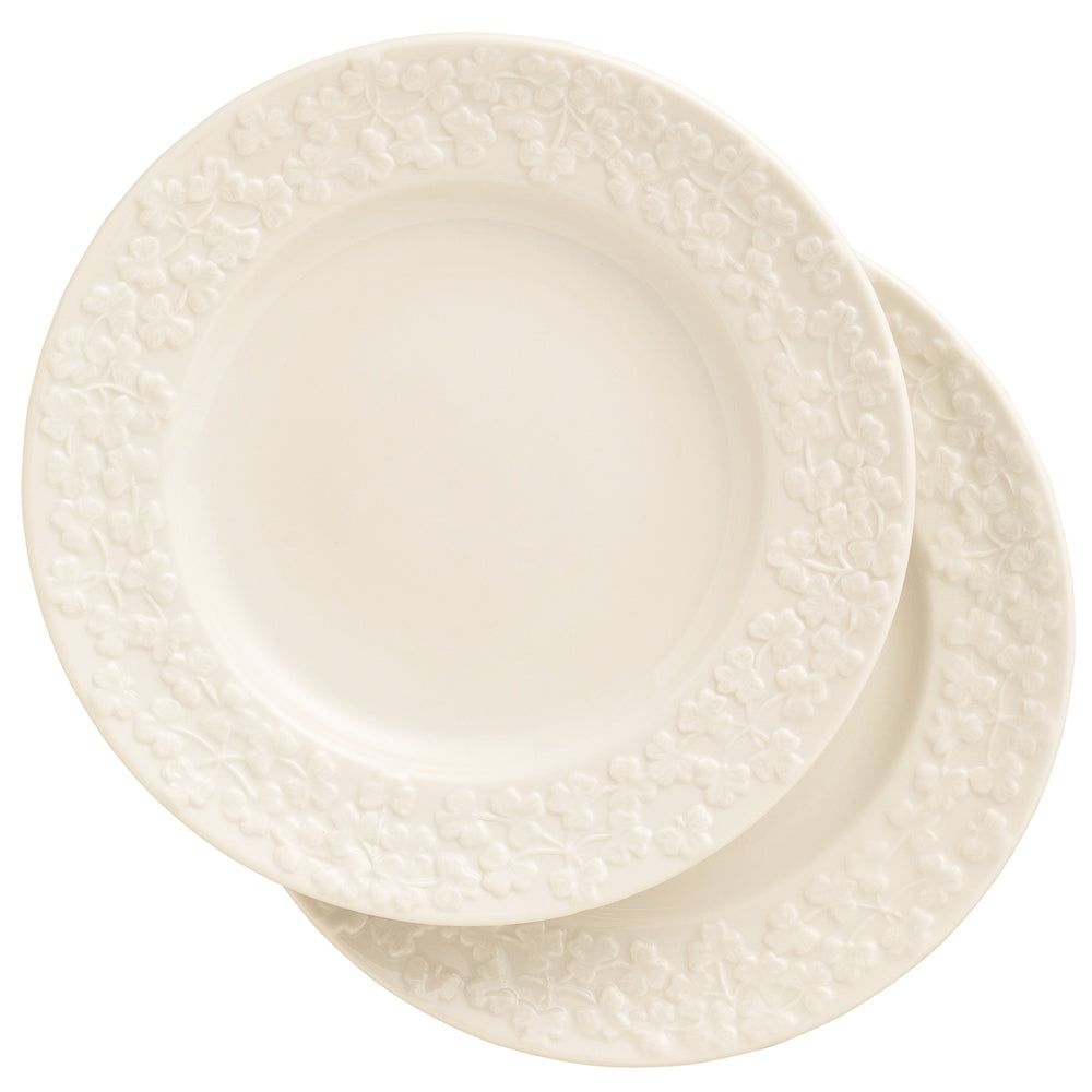 Belleek Classic Field of Shamrock Dinner Plate Set of 2 Belleek Pottery