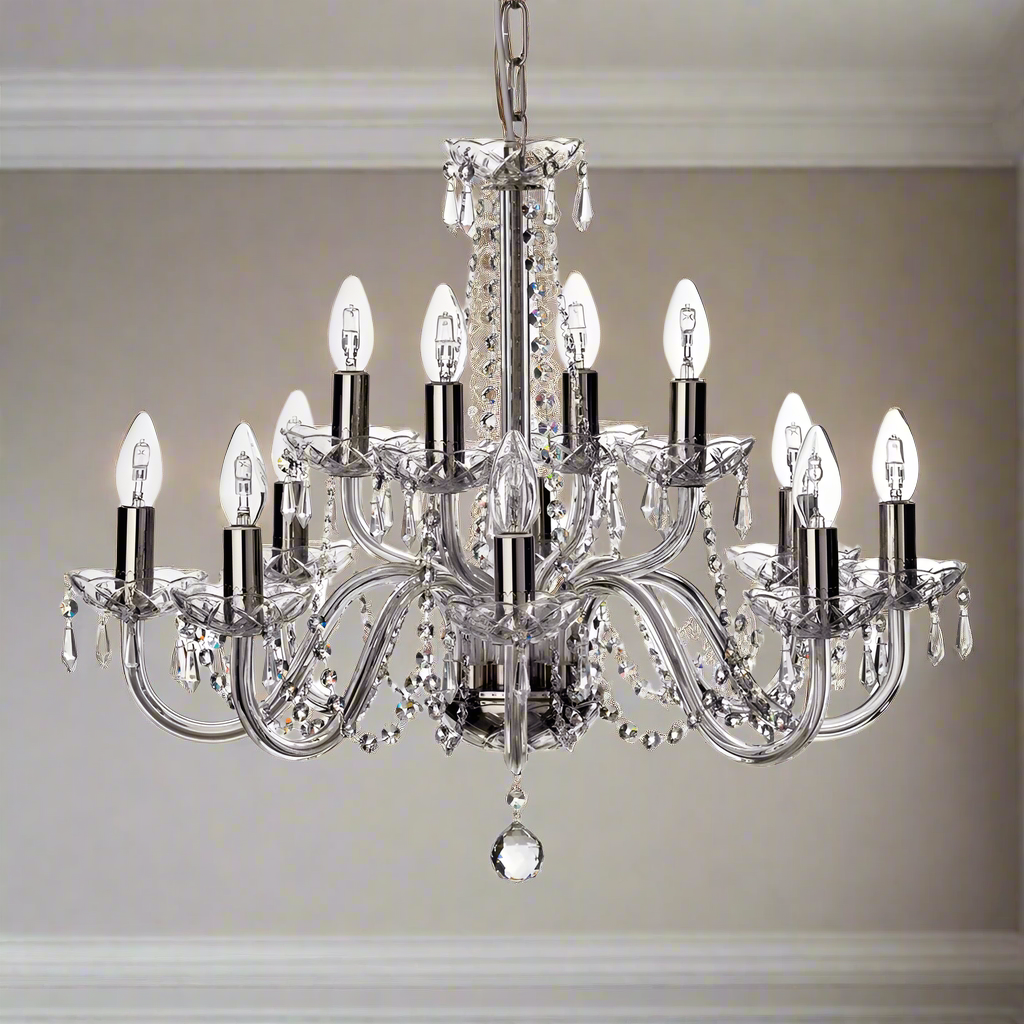 Galway Crystal Cashel 12 Arm Chandelier