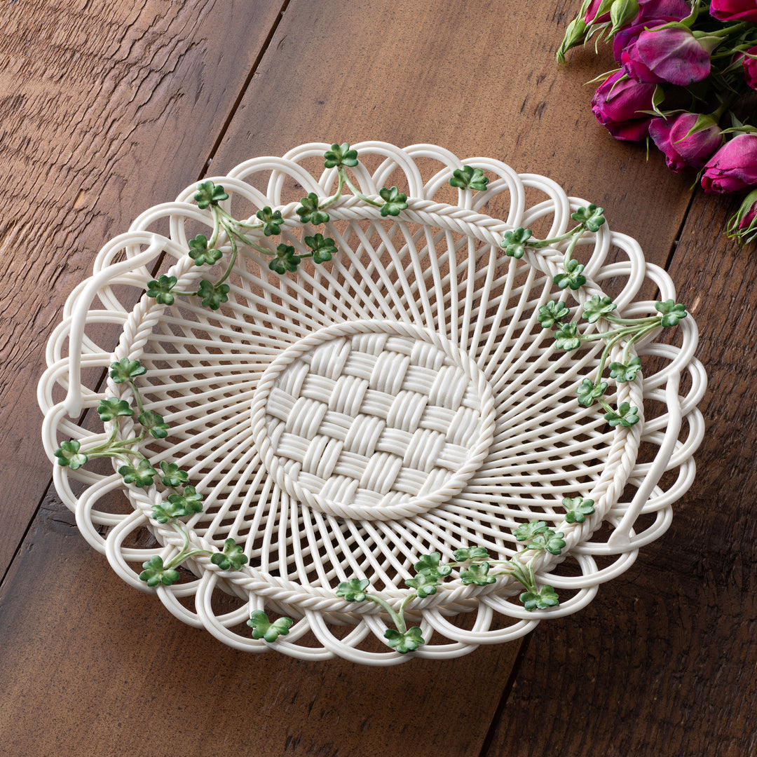 Belleek Classic Shamrock Heritage Basket