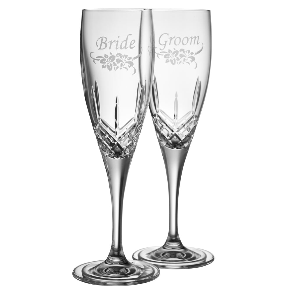 Galway Irish store Crystal Claddagh Ring Champagne Glasses